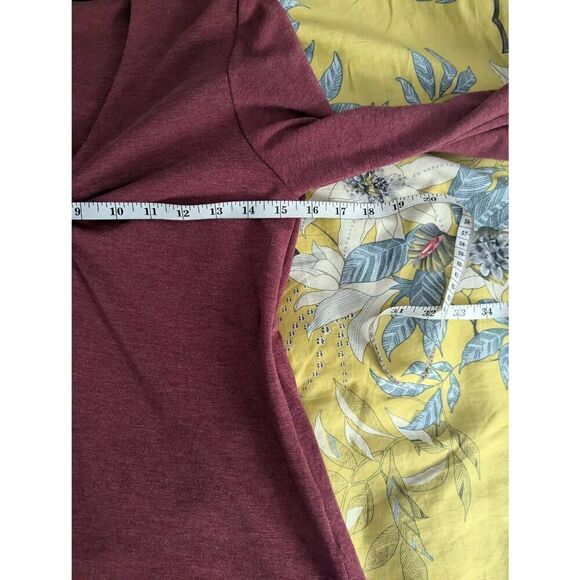 Zergatik Women’s 2 Purple Front Twist V Neck Long Sleeve Shirt Top Blouse Spain - Picture 7 of 7